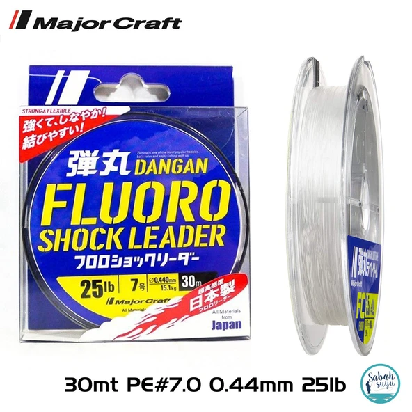 Major Craft Dangan FC Shock Leader DFL PE 7.0 0.44mm 25Lb/11.3kg 30mt ürün görseli 1