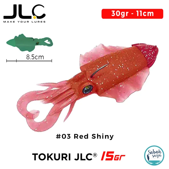 JLC Tokuri 15 Set 30gr 11cm #03 Red Shiny Silikon Sübye ürün görseli 1