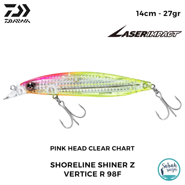 Daiwa SLS-Z Vertice R 98F-LI 9.8cm 16.2gr LI Pink Head Clear Chart ürün görseli 1