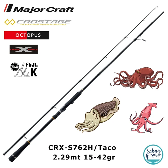 Major Craft Crostage CRX-S762H/Taco 2.29mt 15-42gr (2P) Spin Kamış ürün görseli 1