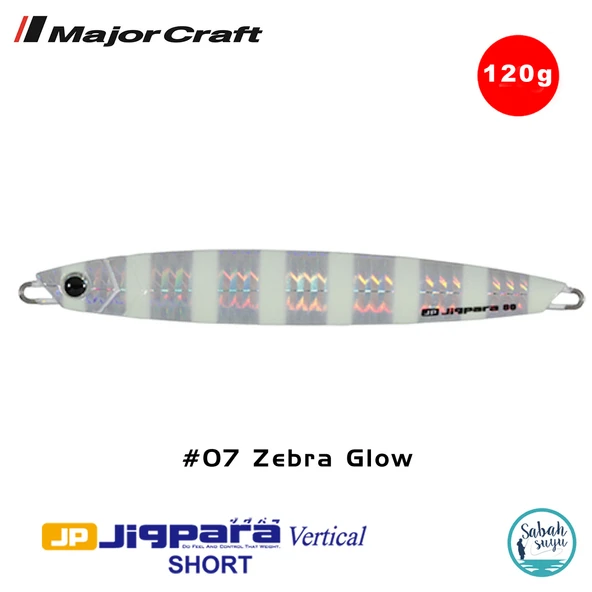 Major Craft Jigpara Vertical Short JPV-120gr 135mm #07 Zebra Glow ürün görseli 1