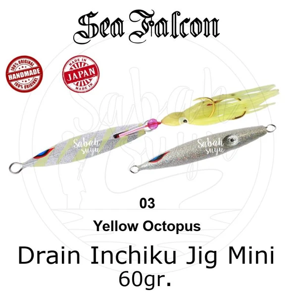Sea Falcon Drain Inchiku Mini 60gr. 03 Yellow Octopus ürün görseli 1