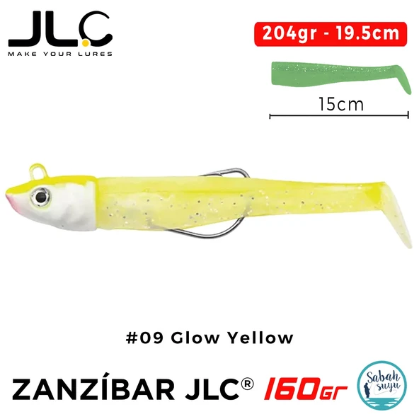JLC Zanzibar 160 Set 204gr 19.5cm #09 Glow Yellow Silikon Balık ürün görseli 1