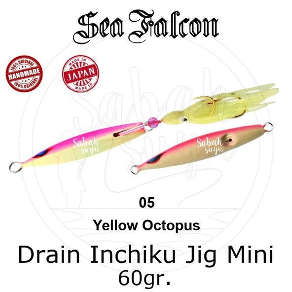 Sea Falcon Drain Inchiku Mini 60gr. 05 Yellow Octopus ürün görseli 1