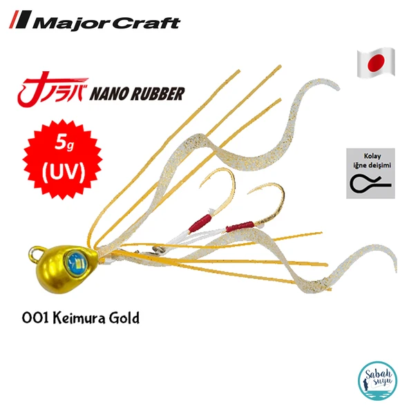 Major Craft Nano Rubber 5gr 001 Keimura Gold ürün görseli 1