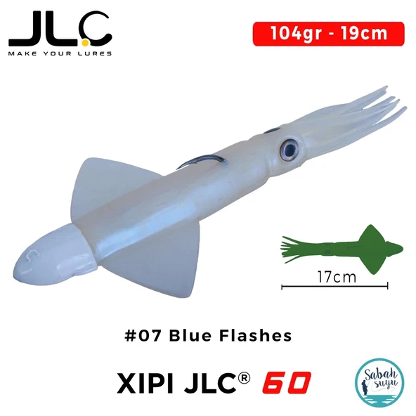 JLC Xipi 60 Set 104gr 19cm #07 Blue Flashes Silikon Kalamar ürün görseli 1
