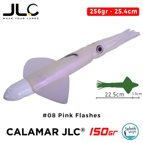 JLC Calamar 150 Set 26.4cm 256gr #08 Pink Flashes Silikon Kalamar ürün görseli 1