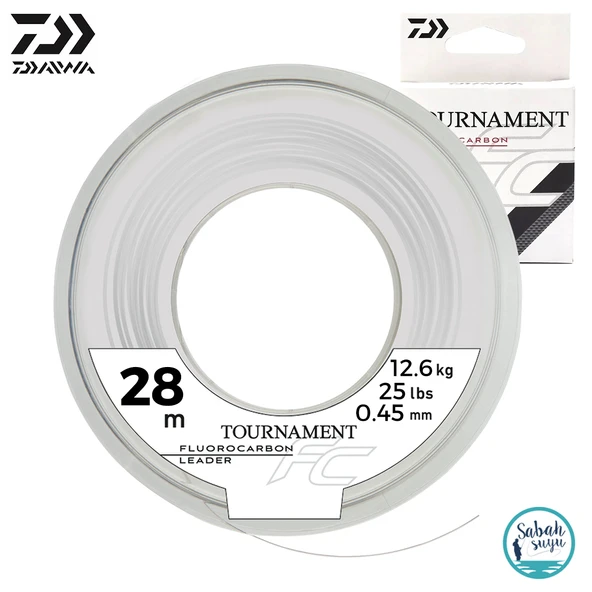 Daiwa Tournament FC Şok Lider Misina 0.45mm 12.60kg 25lbs 28mt ürün görseli 1