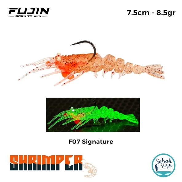 Fujin Shrimper 7.5cm 8.5gr Silikon Karides F07 Signature ürün görseli 1