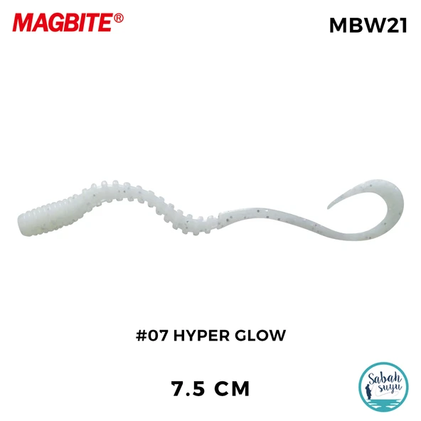 Magbite Tai Rubber Bug Curly 7.5cm #07 Hyper Glow Kokulu Silikon Kurt (5 Adet) ürün görseli 1