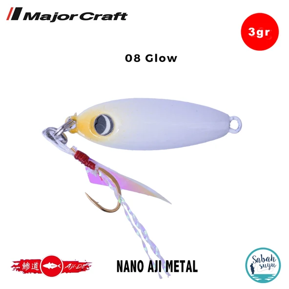 Major Craft Nano Aji Metal 3.0gr 19mm #08 Glow ürün görseli 1