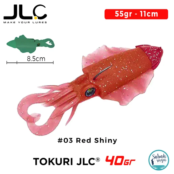 JLC Tokuri 40 Set 55gr 11cm #03 Red Shiny Silikon Sübye ürün görseli 1