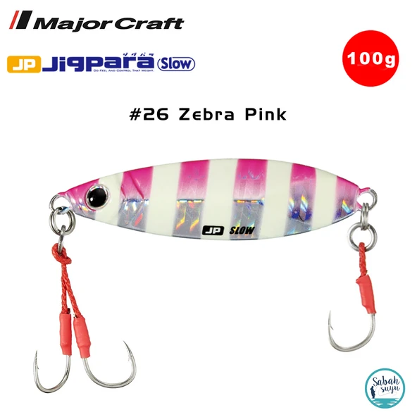Major Craft Jigpara Slow JPSLOW-100gr 85mm #26 Zebra Pink ürün görseli 1