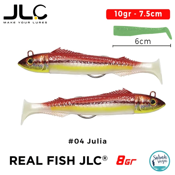 JLC Real Fish 8 Combo Set 10gr 7.5cm #04 Julia (2+2) Silikon Balık ürün görseli 1