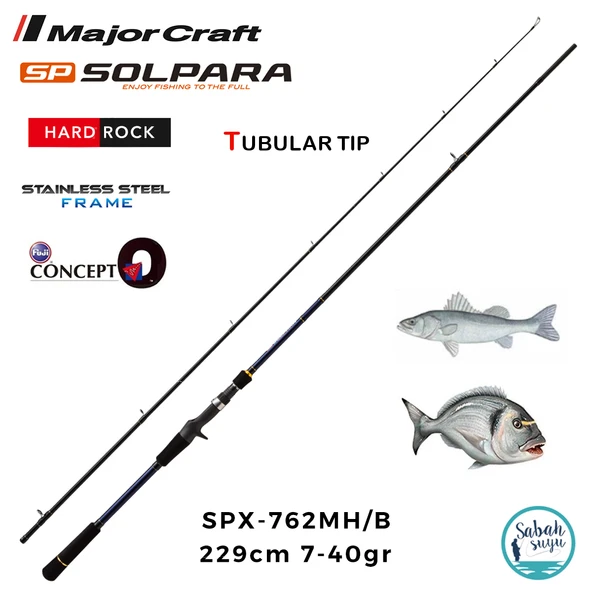 Major Craft Solpara SPX-762MH/B 229cm 7-40gr (2P) Tetikli Spin Kamış ürün görseli 1