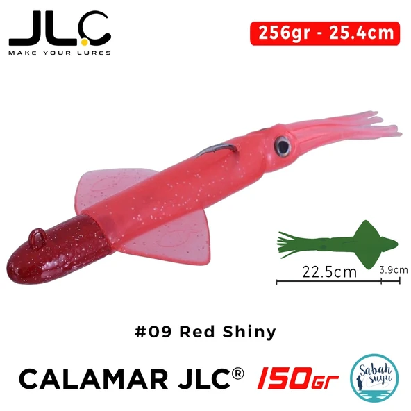 JLC Calamar 150 Set 26.4cm 256gr #09 Red Shiny Silikon Kalamar ürün görseli 1