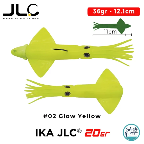 JLC IKA 20 Combo Set 36gr 12.1cm #02 Glow Yellow (2+1) Silikon Kalamar ürün görseli 1