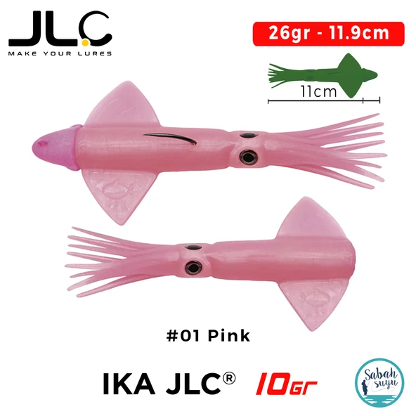 JLC IKA 10 Combo Set 26gr 11.9cm #01 Pink (2+1) Silikon Kalamar ürün görseli 1