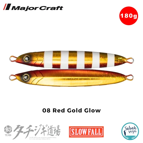Major Craft Jigpara TJD-SLOW 180gr #08 Red Gold Glow ürün görseli 1
