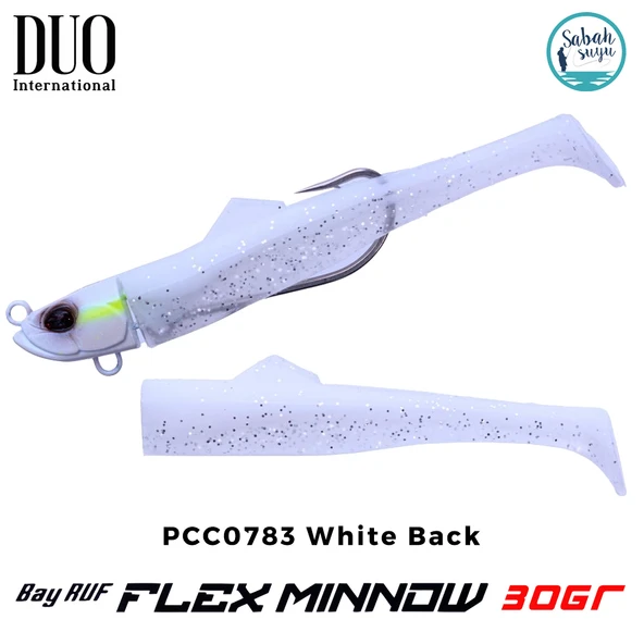 Duo Bay Ruf Flex Minnow ZN 30gr 14.5cm Combo (2+1) PCC0783 White Back ürün görseli 1