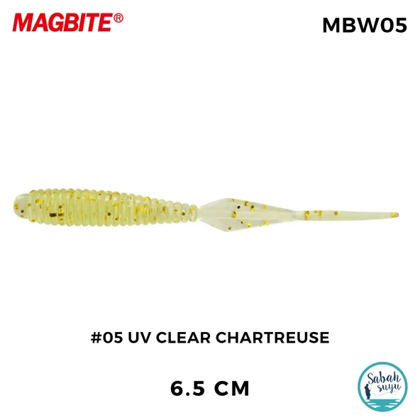 Magbite Booty Shake 6.5cm #05 UV Clear Chartreuse Kokulu Silikon Yem (8 Adet) ürün görseli 1