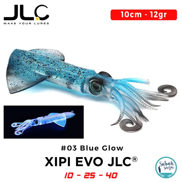 JLC Xipi Evo Yedek Gövde 10cm 12gr #03 Blue Glow Silikon Kalamar ürün görseli 1