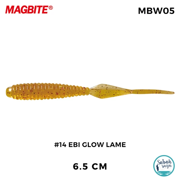 Magbite Booty Shake 6.5cm #14 Ebi Glow Lame Kokulu Silikon Yem (8 Adet) ürün görseli 1