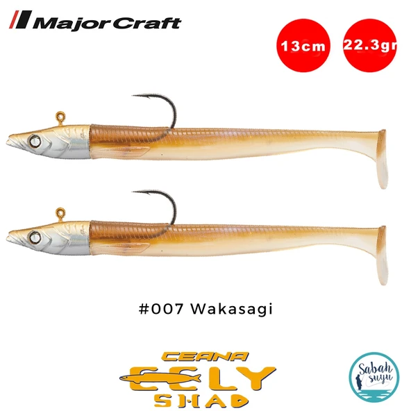 Major Craft Ceana Eely Shad CES-130 13cm 22.3gr Silikon Balık #007 Wakasagi ürün görseli 1