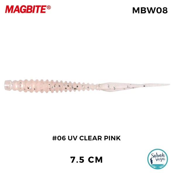 Magbite Booty Boost 7.5cm #06 UV Clear Pink Kokulu Silikon Yem (6 Adet) ürün görseli 1