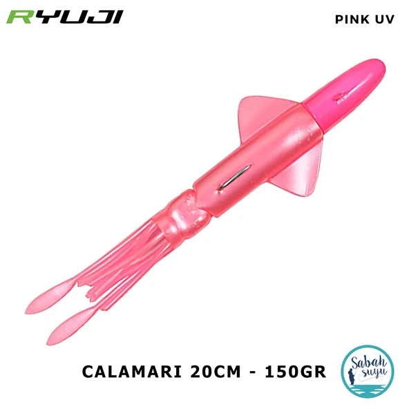 Ryuji Calamari Silikon Kalamar 20cm 150gr Pink UV ürün görseli 1