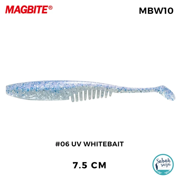 Magbite Chucky 7.5cm #06 UV Whitebait Kokulu Silikon Yem (5 Adet) ürün görseli 1