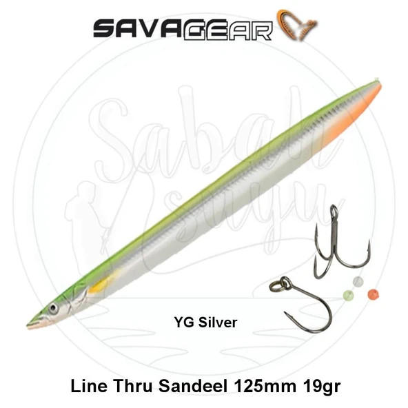 Savage Gear 3D Line Thru Sandeel 125mm 19g 05 YG Silver ürün görseli 1
