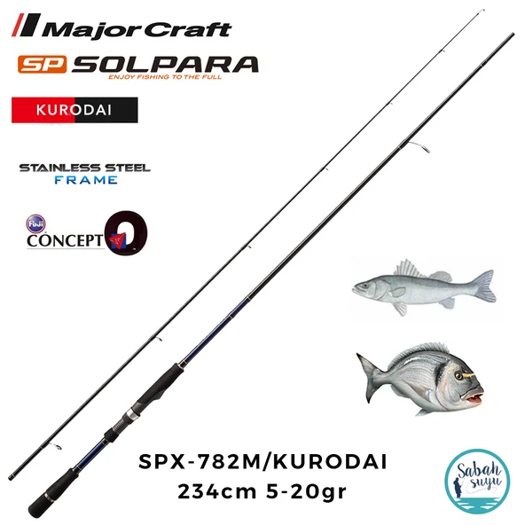 Major Craft Solpara SPX-782M/Kurodai 234cm 5-20gr (2P) Spin Kamış ürün görseli 1