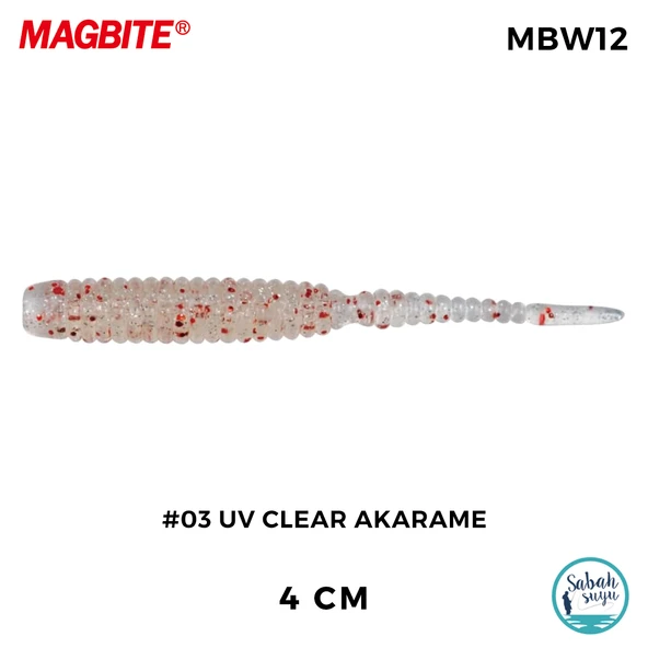 Magbite Stan 4cm #03 UV Clear Akarame Kokulu Silikon Yem (8 Adet) ürün görseli 1