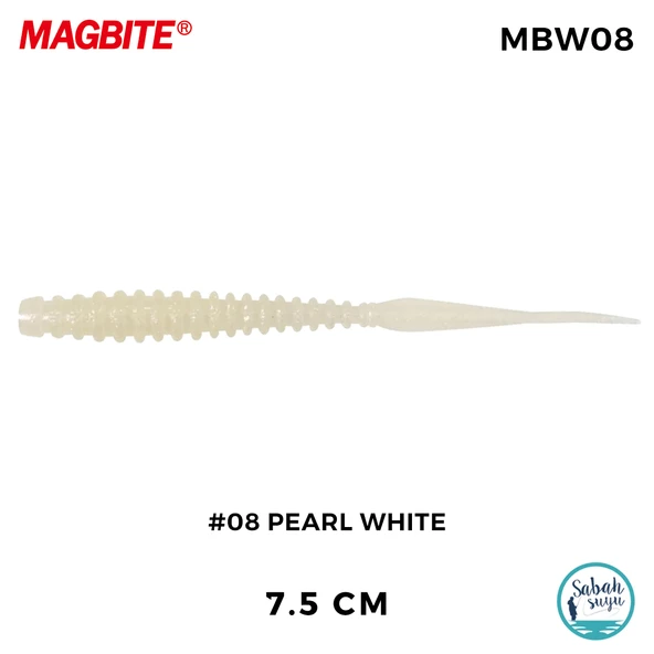 Magbite Booty Boost 7.5cm #08 Pearl White Kokulu Silikon Yem (6 Adet) ürün görseli 1