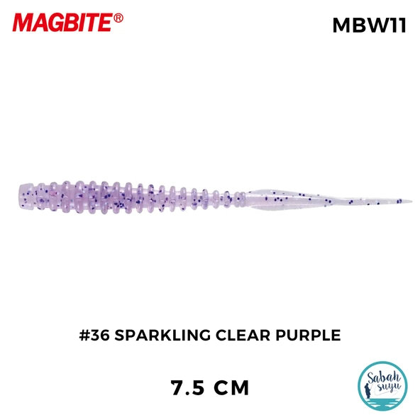 Magbite Tai Rubber Booty Boost 7.5cm #36 Sparkling Clear Purple Kokulu Silikon Yem (6 Adet) ürün görseli 1