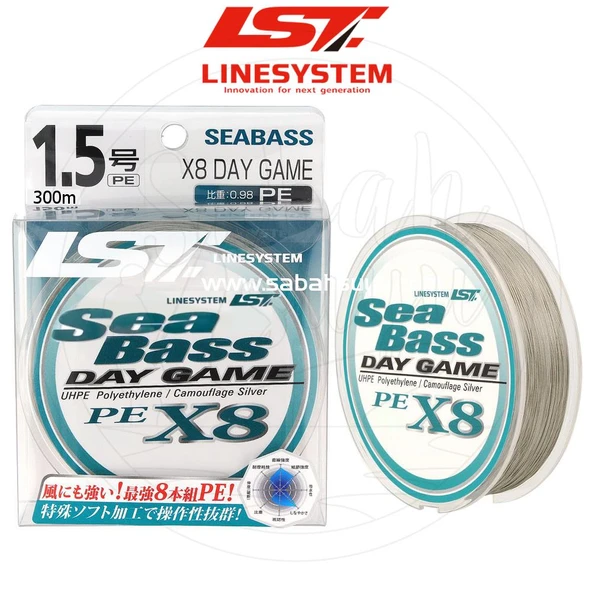 Linesystem Seabass Day Game X8 İp Misina PE 1.5 0.20mm 28lb 300mt ürün görseli 1