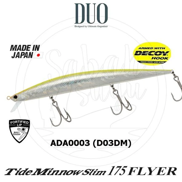 Duo Tide Minnow Slim 175 FLYER ADA0003 (D03DM) Chart Back ürün görseli 1