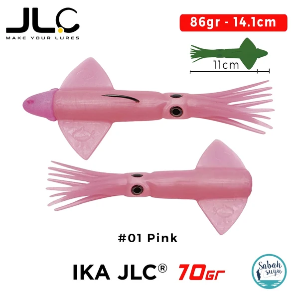 JLC IKA 70 Combo Set 86gr 14.1cm #01 Pink (2+1) Silikon Kalamar ürün görseli 1