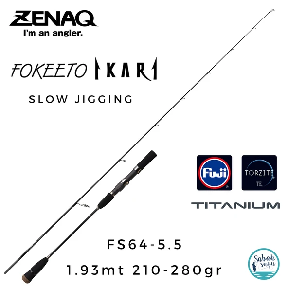 Zenaq Fokeeto FS64-5.5 (S) İkari 193cm 210-280gr Slow Jigging Kamış ürün görseli 1