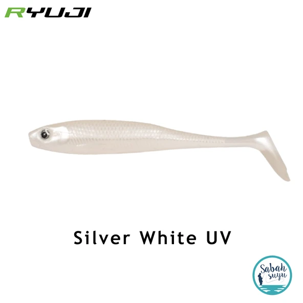 Ryuji Panic Shad 9cm 5.5gr Silikon Balık (3 Adet) Silver White UV ürün görseli 1