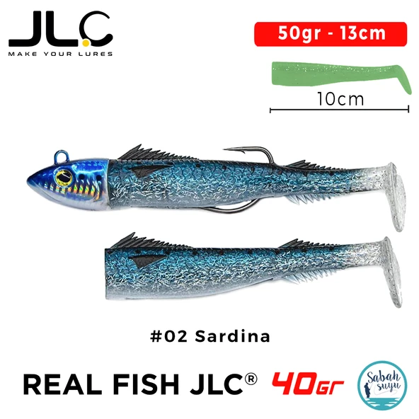 JLC Real Fish 40 Combo Set 50gr 13cm #02 Sardina (2+1) Silikon Balık ürün görseli 1