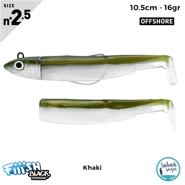 Fiiish Black Minnow BM105/2.5 BM3047 Combo Offshore 10.5cm 16gr Khaki ürün görseli 1