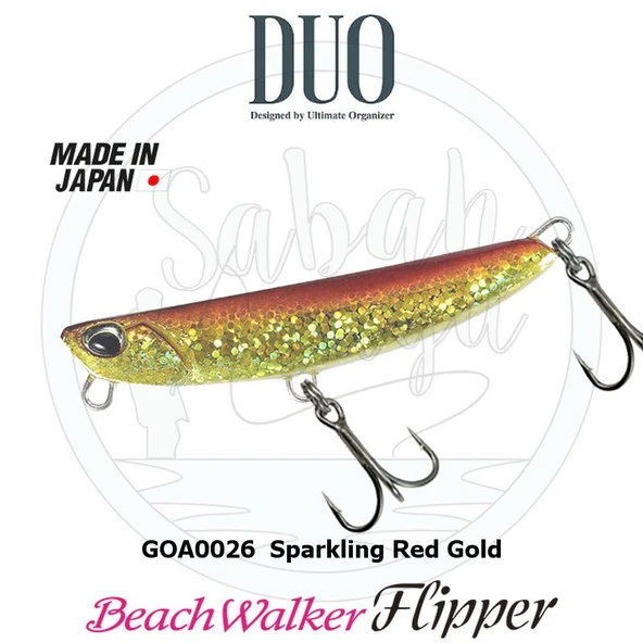 Duo Beach Walker Flipper 32 Jig Sahte Yem GOA0026 Sparkling Red Gold ürün görseli 1