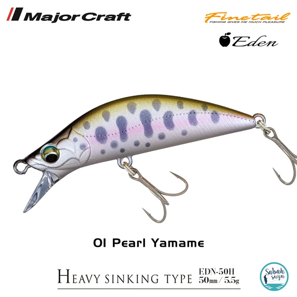 Major Craft Finetail Eden 50HS 5.5gr LRF Sahte Balık # 01 Pearl Yamame ürün görseli 1