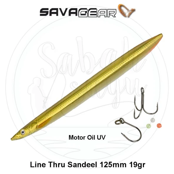 Savage Gear 3D Line Thru Sandeel 125mm 19g 06 Motoroil UV ürün görseli 1