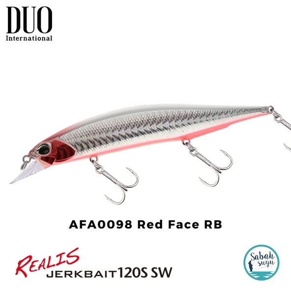 Duo Realis Jerkbait 120S SW AFA0098 Red Face RB ürün görseli 1
