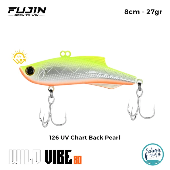 Fujin Wild Vibe 8cm 27gr Vibrasyon Suni Yem 126 UV Chart Back Pearl ürün görseli 1
