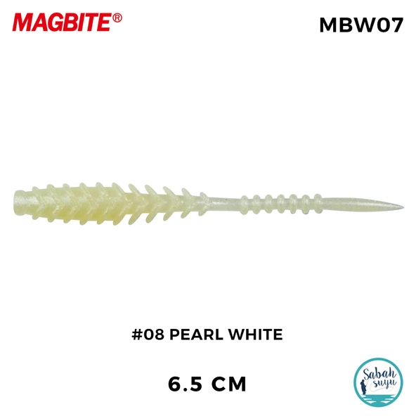 Magbite Vacuum Ring 6.5cm #08 Pearl White Kokulu Silikon Yem (8 Adet) ürün görseli 1