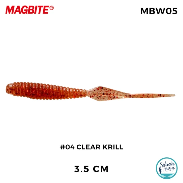 Magbite Booty Shake 3.5cm #04 Clear Krill Kokulu Silikon Yem (8 Adet) ürün görseli 1